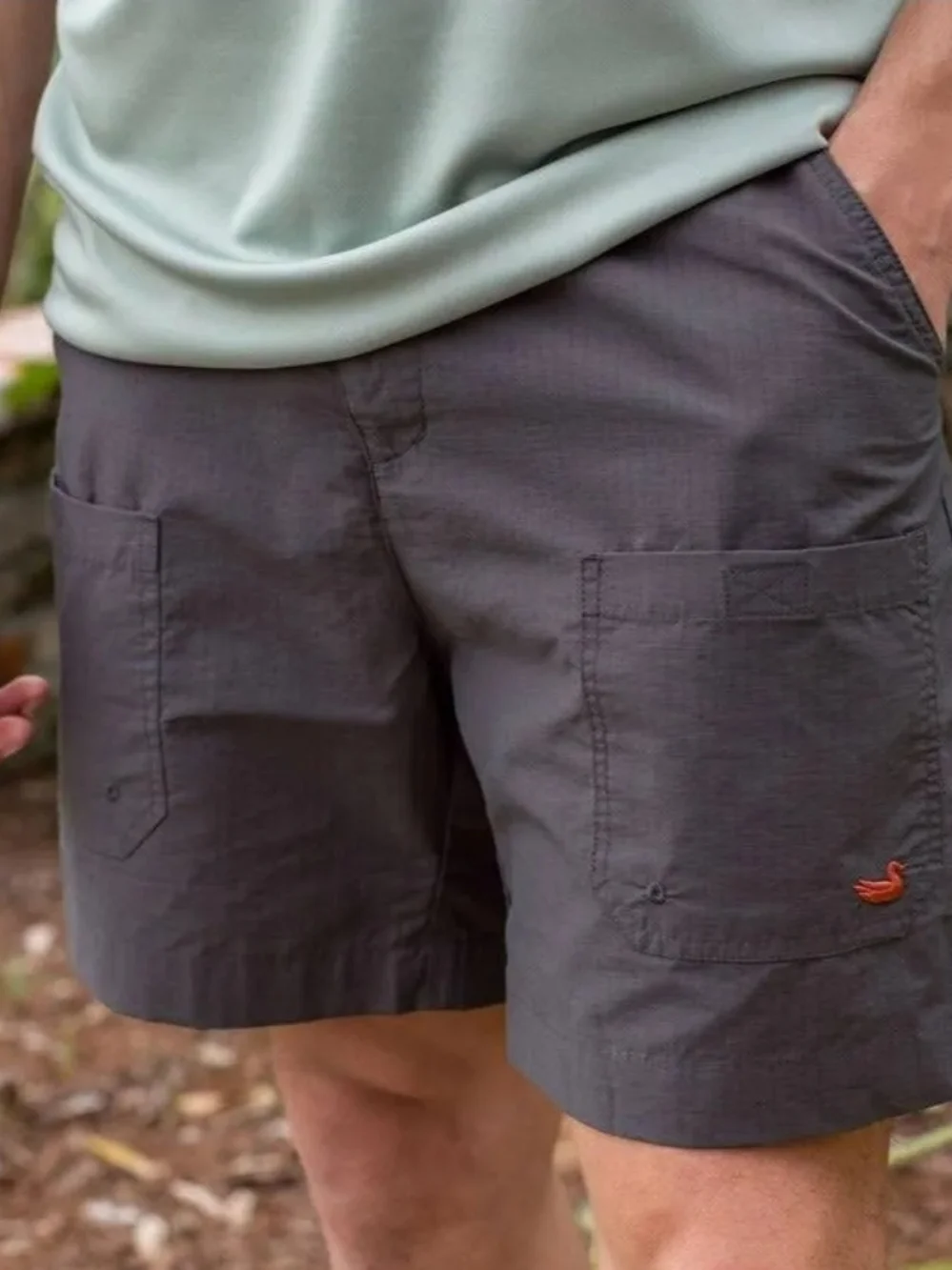 Southern Marsh Tarpon Flats Fishing Shorts Men's XL Gray Microcheck Sportswear